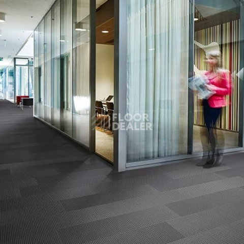 Forbo Flotex Box Cross planks 133011 Anthracite фото 2 | FLOORDEALER